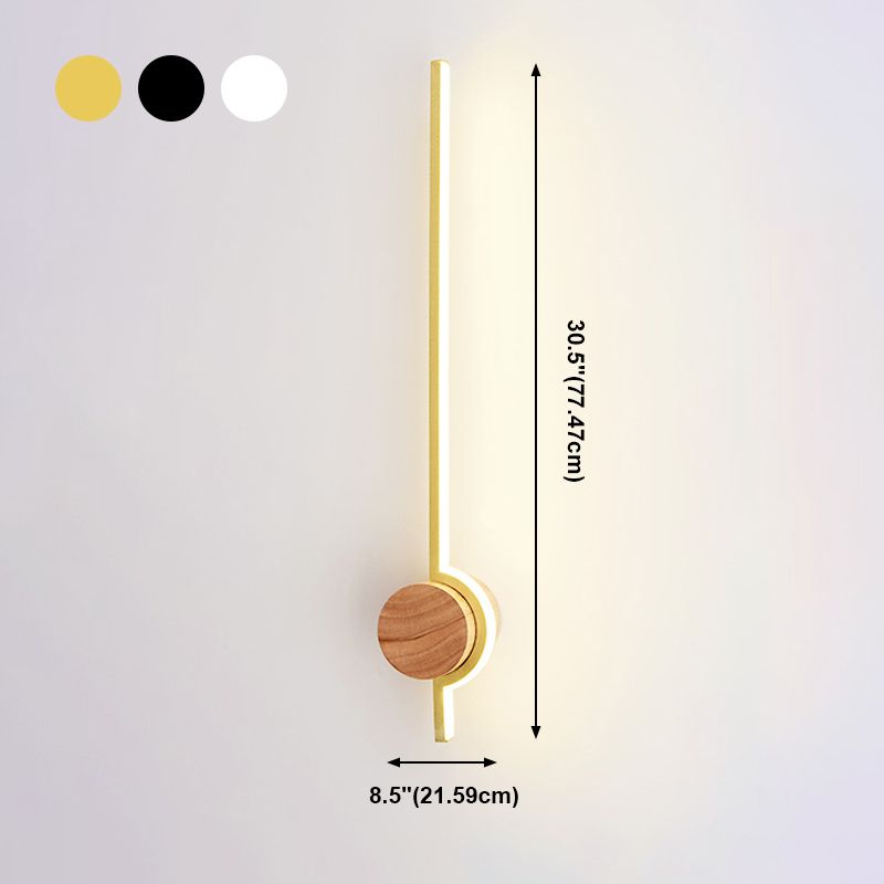 1 Light Metal Linear Wall Lighting Modern Simple Style Wall Mounted Light Fixture