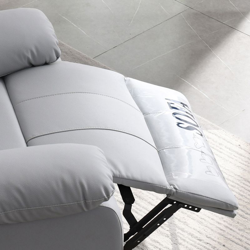 Solid Color Home Theater Recliner Bonded Leather Contemporary Chair for Home