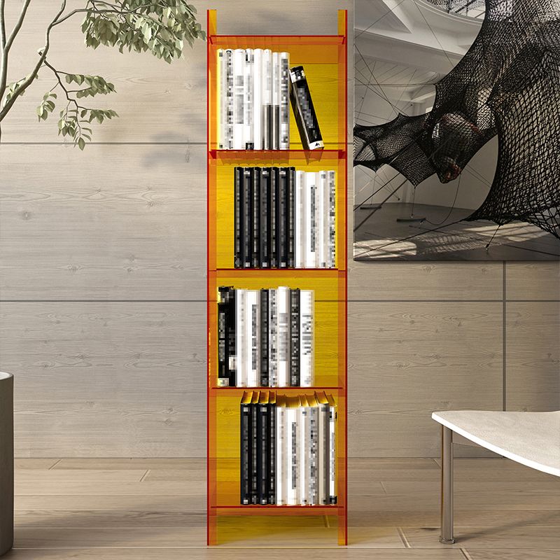 Acrylic Vertical Standard Bookshelf Scandinavian Closed Back Bookshelf