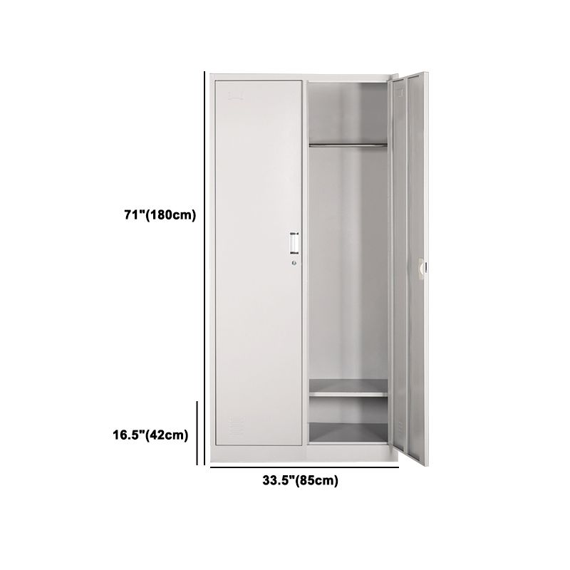 Metal Contemporary Cabinet for Bathroom White Steel Storage Cabinet