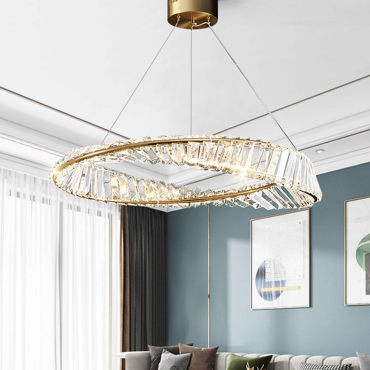 Ultra-modern Simplicity Orbicular LED Chandelier Lamp Crystal Suspension Pendant Light