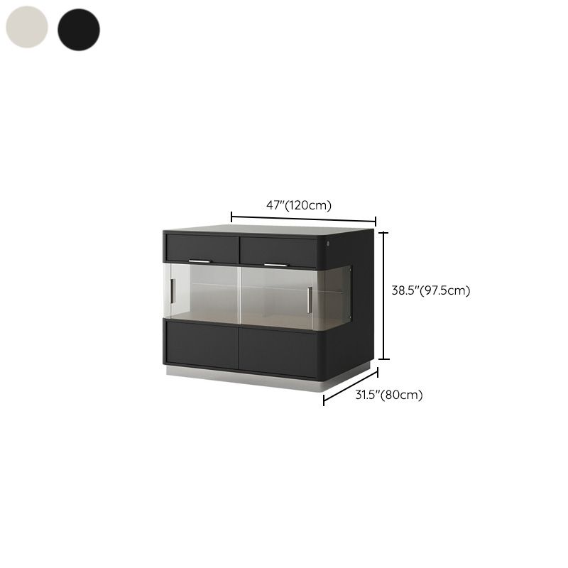 Modern Stationary Kitchen Island Granite Top Kitchen Island Table with Drawer