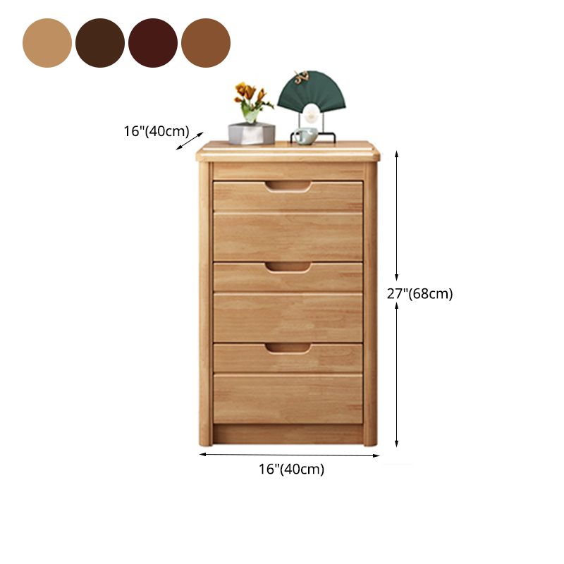 Bedroom Dresser Vertical Solid Wood Storage Chest with 3 / 4 / 5 Drawers