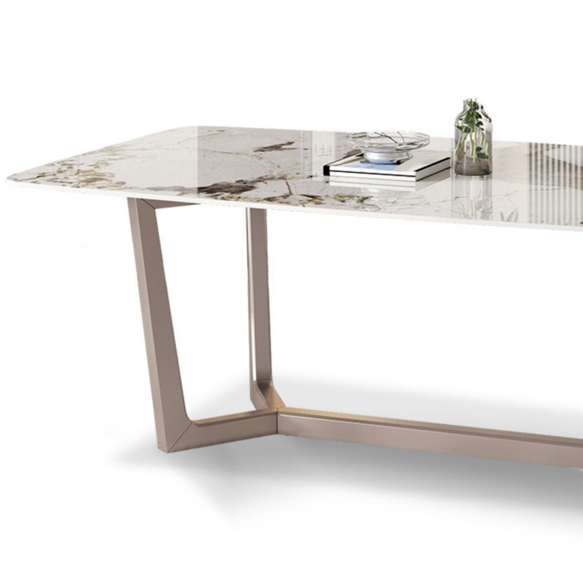Luxury Sintered Stone Top Dining Set Rectangle 1/4/5/7 Pieces Dining Table Set