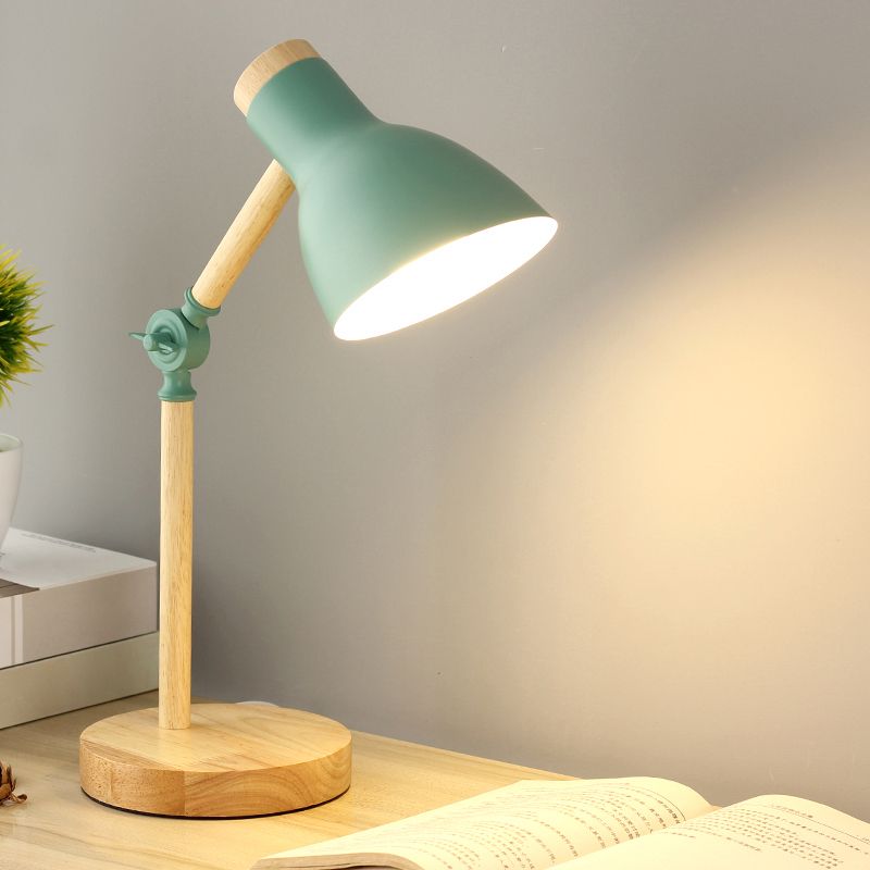 Lámpara de mesa de cono de luz ajustable 1 lámparas de mesa de mesa de metal modernas
