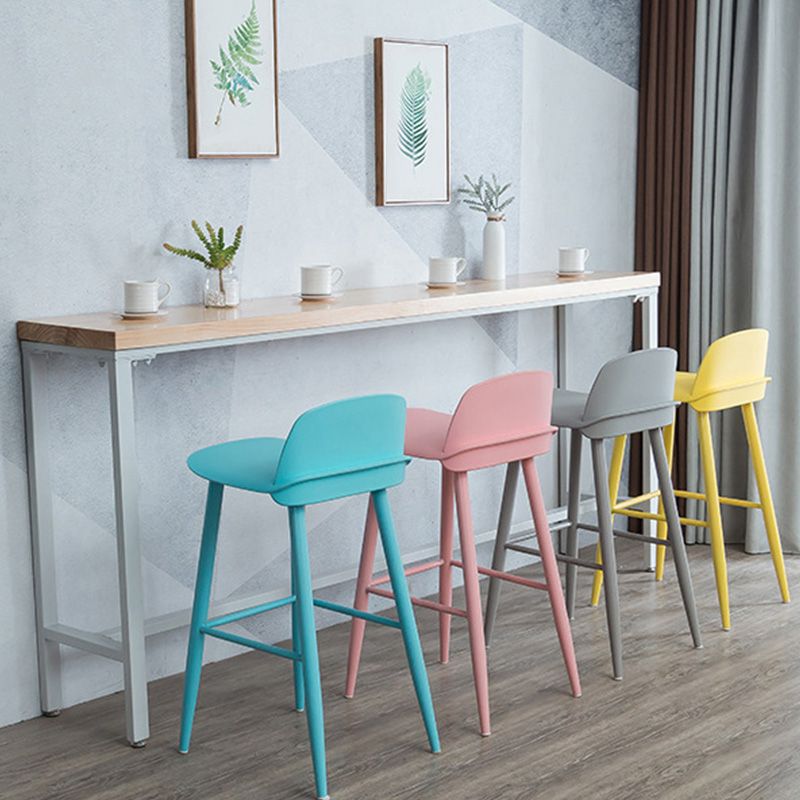 Modern Pub Height Dining Table Wood Top Pub Table for Patio Use