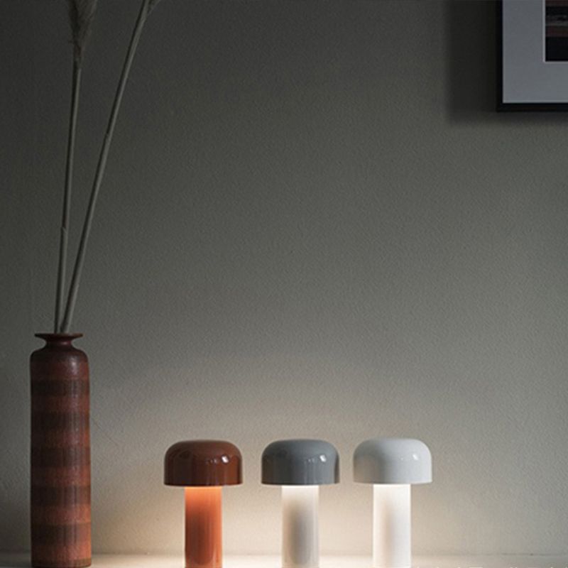 Rechargeable LED Desk Lamp Modern Simple Style Mushroom Shape Table Light