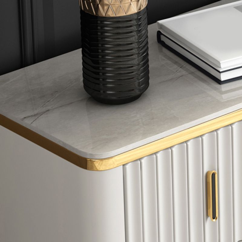 Glam Engineered Wood Storage Chest Bedroom Horizontal Chest with Drawers