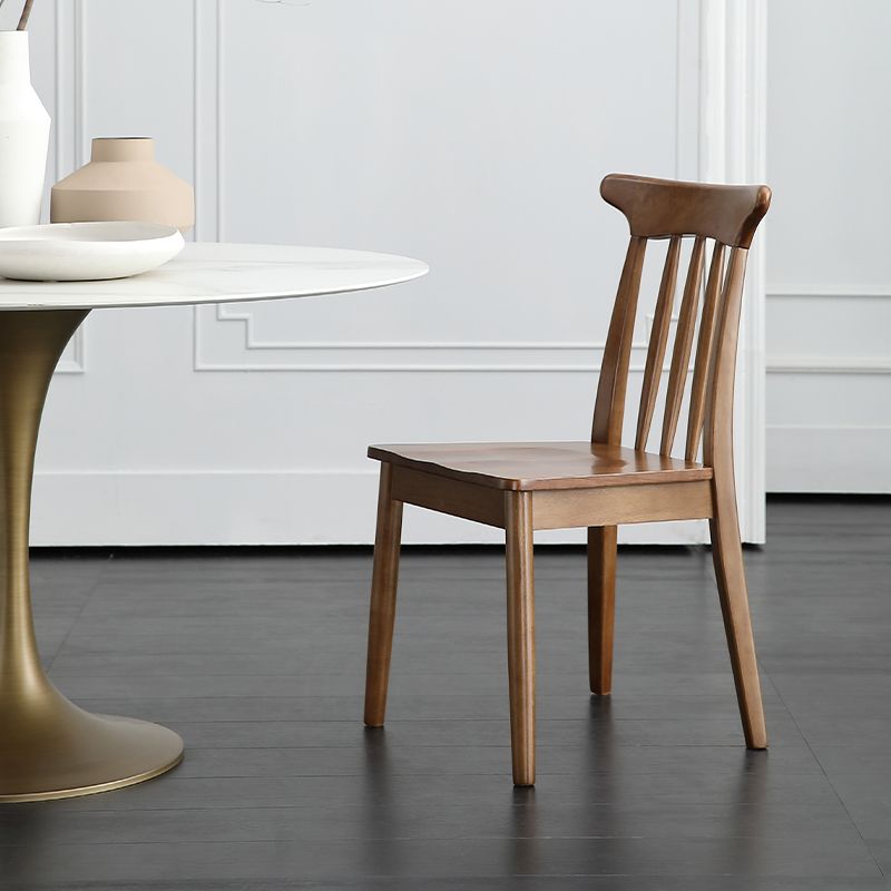 Sillas de comedor estilo moderno Sillas de comedor sin brazos con patas de madera