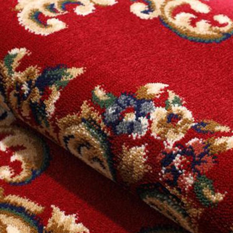 Alfombra de alfombra de poliéster con estampado floral redondo alfombra resistente a manchas de alfombra industrial para dormitorio de adultos