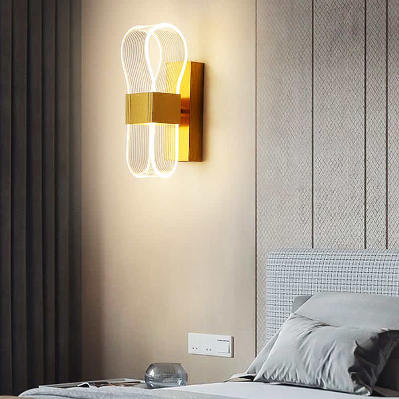 Modern Style Metal LED Wall Light Fixture Creative Wall Light Sconce for Bedroom