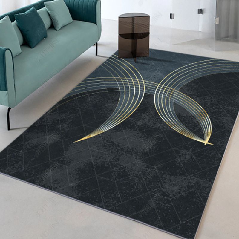 Beige Modern Rug Blending Lotus Rug Non-Slip Backing Rug for Drawing Room