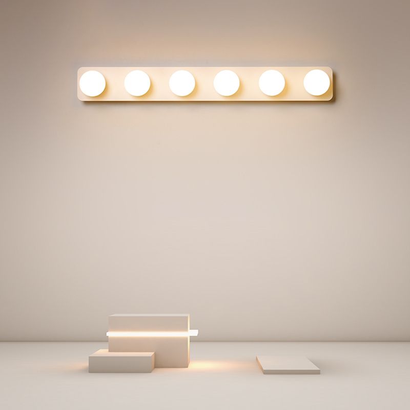 Modern Rectangle Shape Vanity Light with Acrylic Shade for Powder Room Washroom