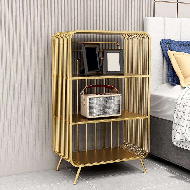 Glam Closed Back Shelf Bookcase Metal Book Shelf for Study Room