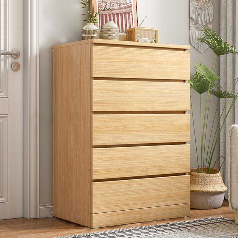 Contemporary Wood Storage Chest Dresser Bedroom Vertical Dresser