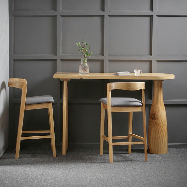 Solid Wood Counter Table with Specialty Table Top Legs Table - 41.3" H