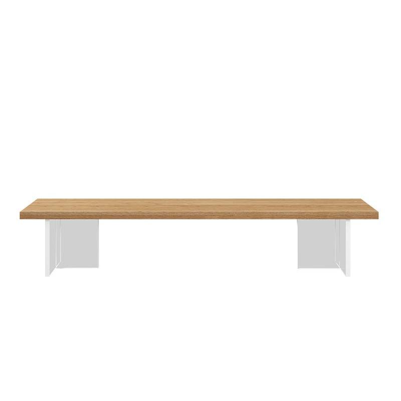 Modern Double Pedestal Dining Table Ash Wood Table for Dining Room