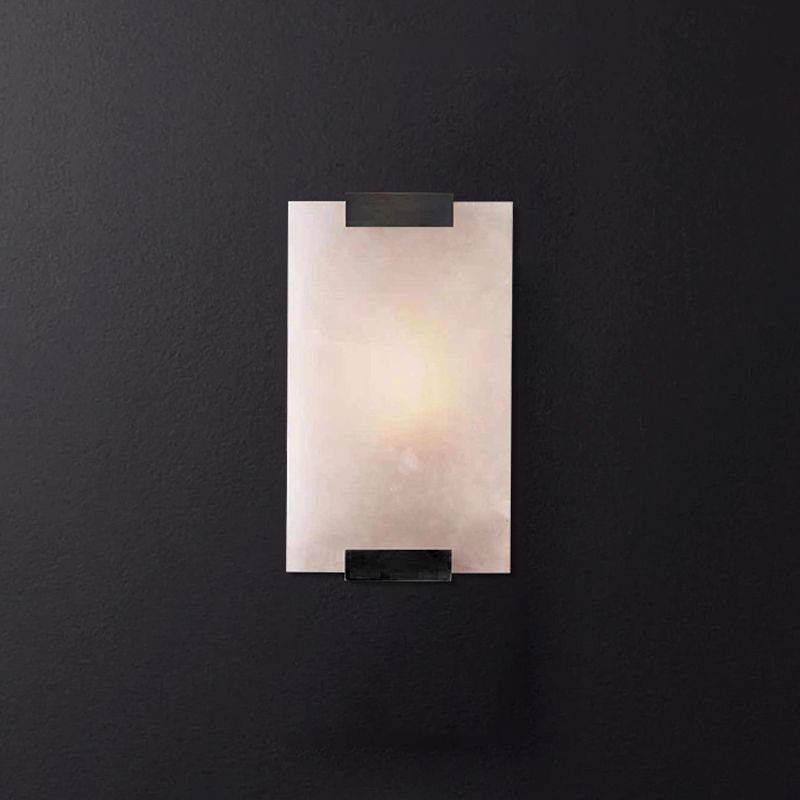 Modern Brass Wall Light Rectangle Shape Wall Sconce Light for Bedroom