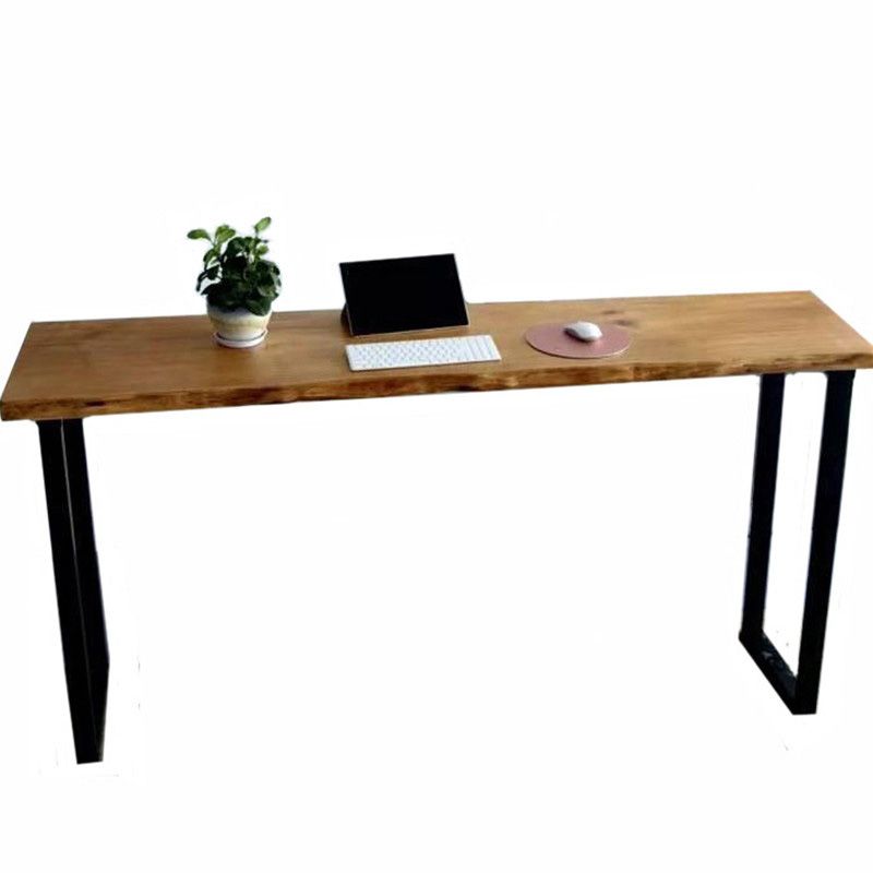 Brown Modern Style Table in Pine Wood and Metal Balcony Bar Table