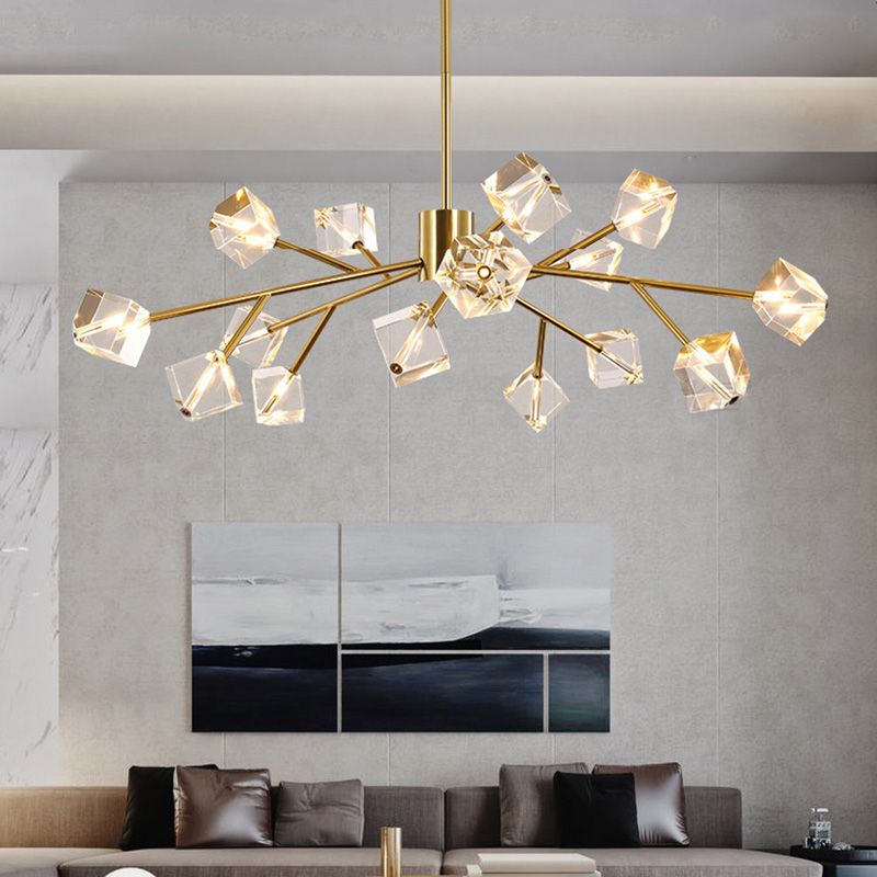 Modern Chandelier Light Metal Artistic Ceiling Pendant for Dining Room Living Room
