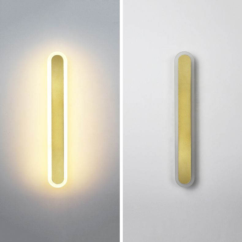 Metal Linear Shape Wall Light Modern 1-Light Wall Mount Fixtures