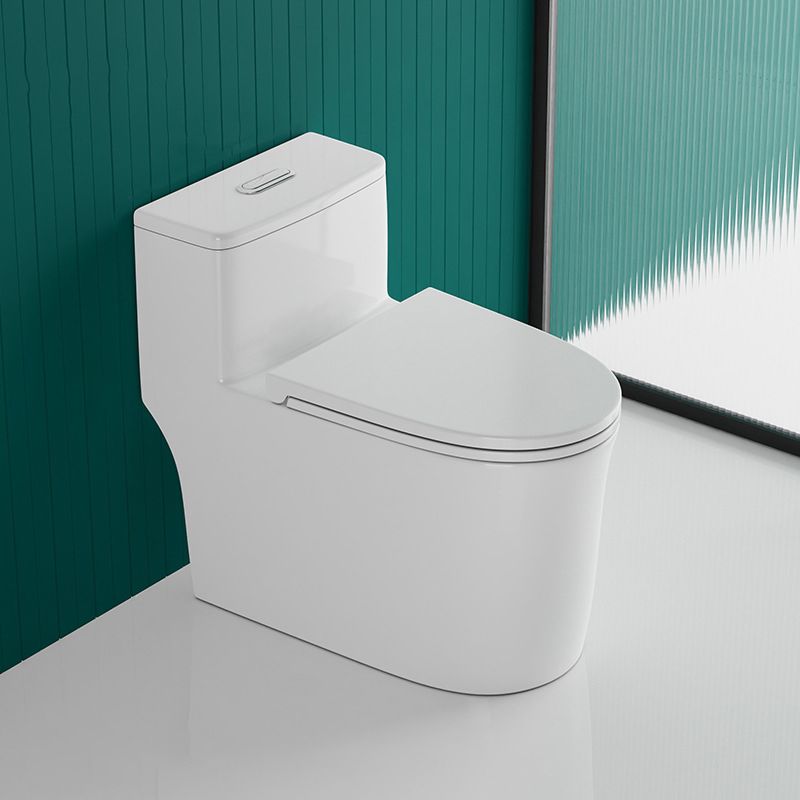 Traditional One Piece Toilet Floor Mounted White Toilet Bowl for Washroom