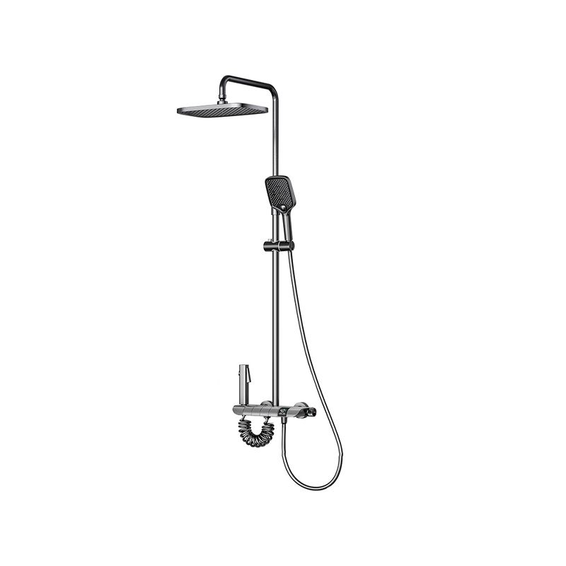 Modern Square Swivel Shower Metal Shower Head Shower Faucet on Wall