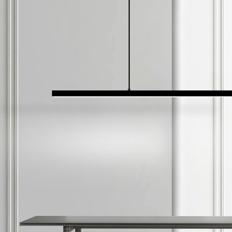 Lampada dell'isola a ciondolo lineare Lampada dell'isola lampadario di illuminazione moderna