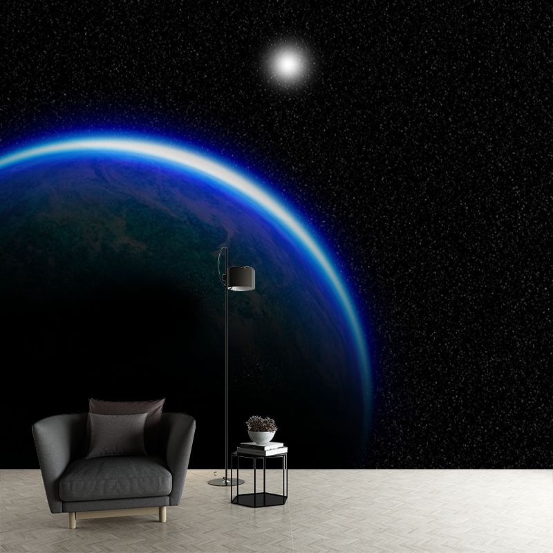 Outer Space Murals Wallpaper Water Resistant Wall Art for Living Room Bedroom