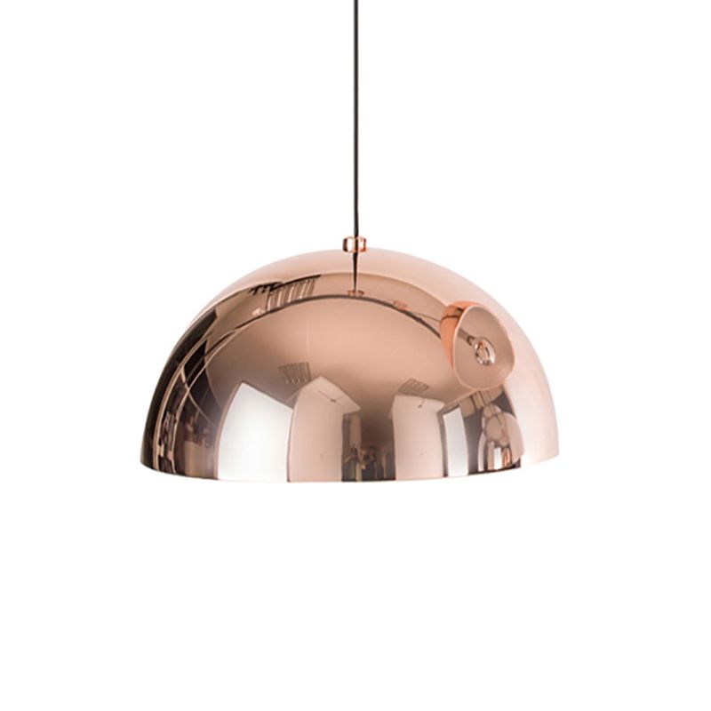 Luce a pendente a pendente a cupola a cupola da 10 "/12" diafiling a soffitto metallico in lampadina in rame lucido per cucina