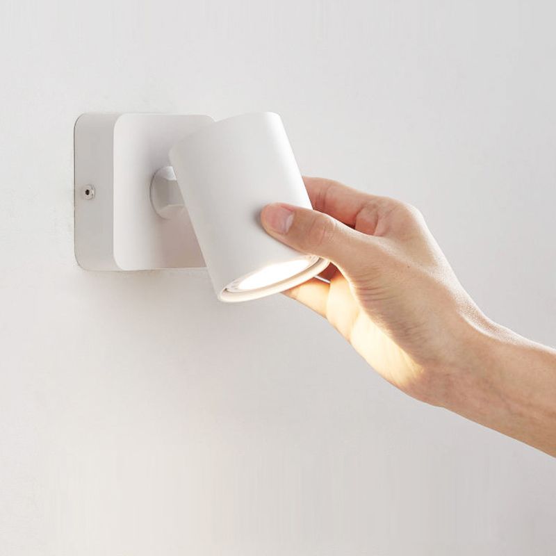 Modern Minimalist Style Cylinder Wall Light Sconces Metal 1 Light Sconce Lights for Bedroom