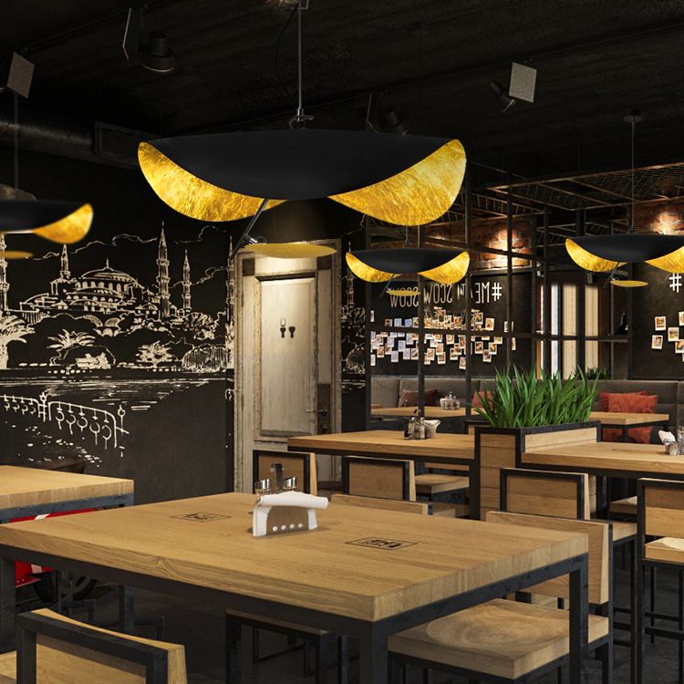 Metal Hat-Shape Chandelier Pendant Light Modern LED Chandelier Lamp for Dinning Room