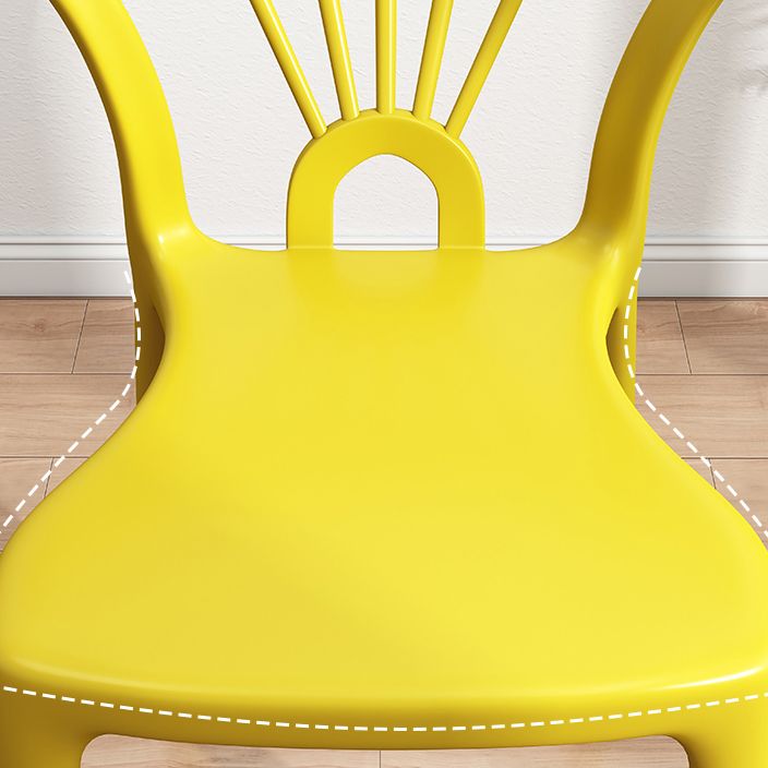 Silla plástica moderna para interiores y exteriores, silla individual sin brazos Wishbone para Patio