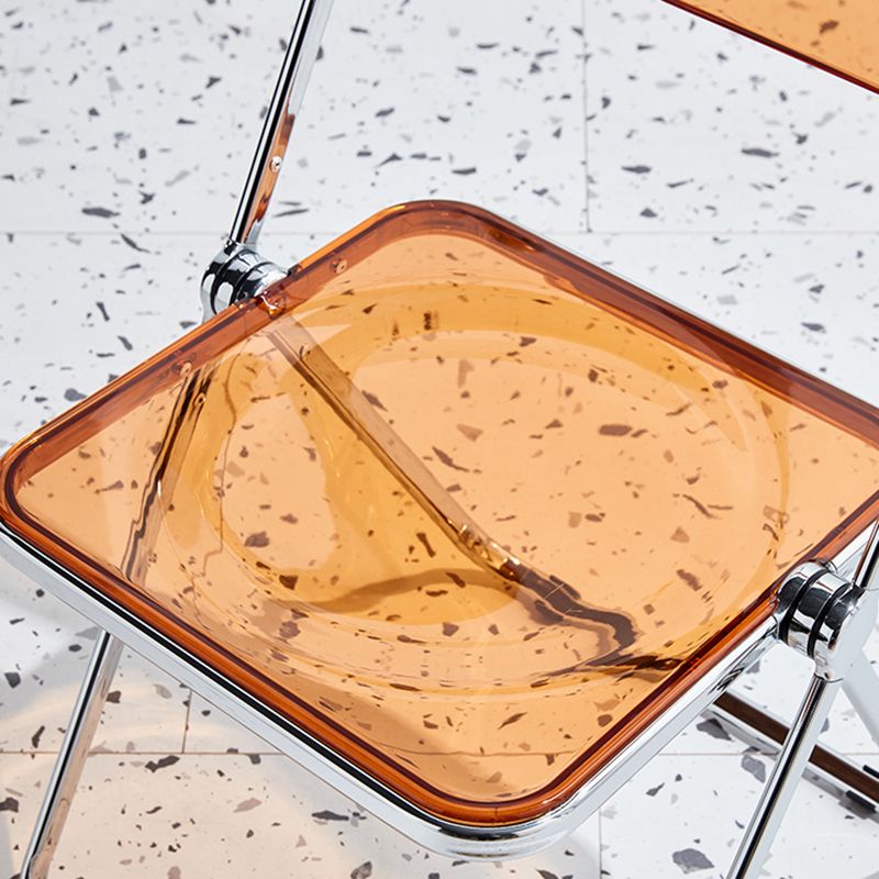 Silla sin brazos de plástico industrial con respaldo abierto para cenar silla lateral