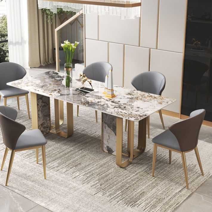 Luxe 1/2/3/5/6/7/8/9 stukken Dinerset met stenen eettafel en stoelen dinette set
