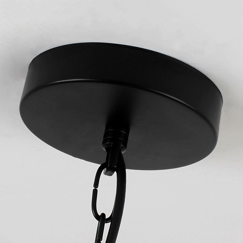 Black Wrought Iron Ceiling Hung Fixtures Vintage Rope Pendant Lighting for Bar