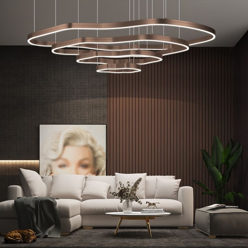 Lámparas de lámpara LED de múltiples capas de aluminio de forma moderna