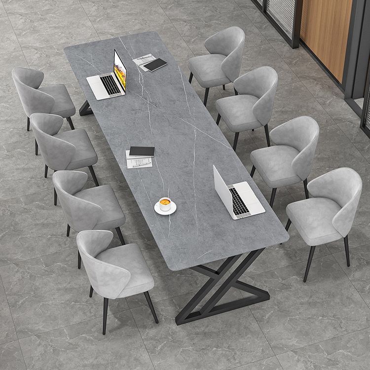 Mesa de comedor rectangular mesa de cena de piedra industrial mesa de cocina para interiores