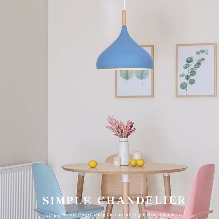 1 Light Metal Suspension Pendant Modern Wavy Dining Room Hanging Light Fixtures