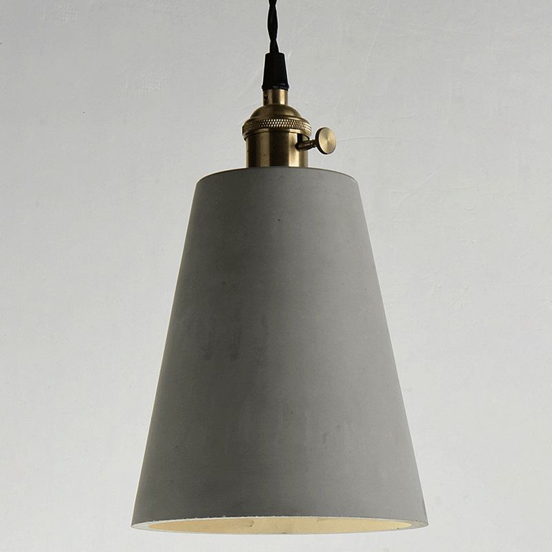 Luces de techo colgante de 1 luces con lámpara colgante de cemento moderna