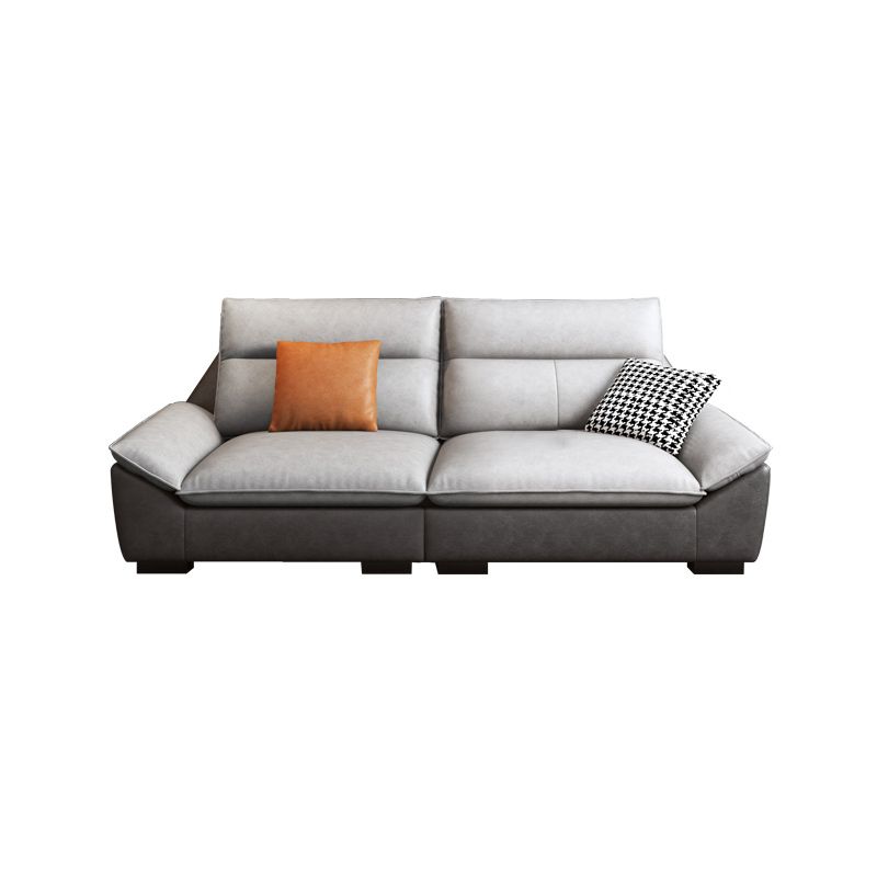 Flared Arm Sofa in White Stain/Water Resistant Sofa & Chaise