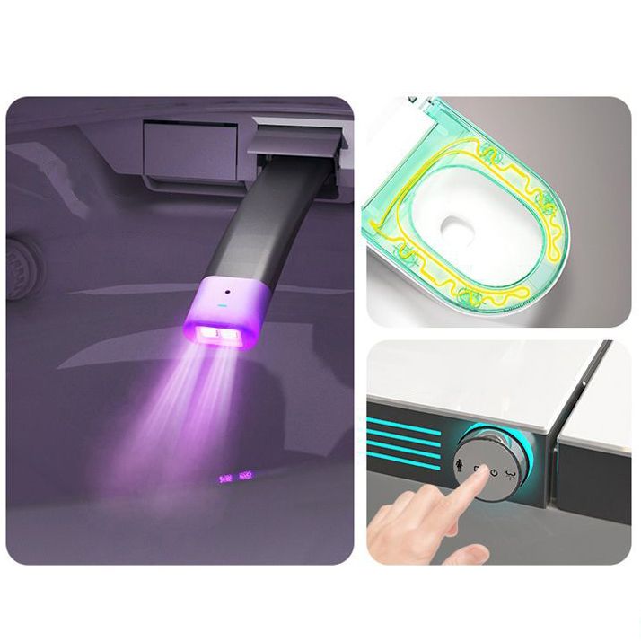 Modern Heated Seat Toilet Bowl Floor Mount Skirted Toilet with Toilet Seat