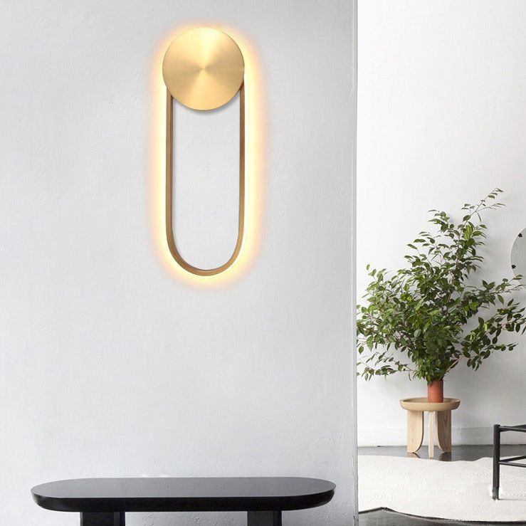 Geometric Line Design Minimalism LED Wall Lamp Post-modern Style Metal U-Shaped Sconce Lights