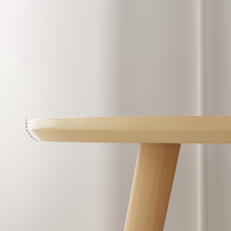 Cross Legs Coffee Table Minimalist Solid Wood Round Coffee Table