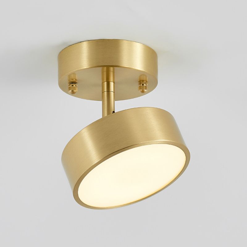 Modern Semi Flush Light Round Ceiling Lighting with Metal for Hallway