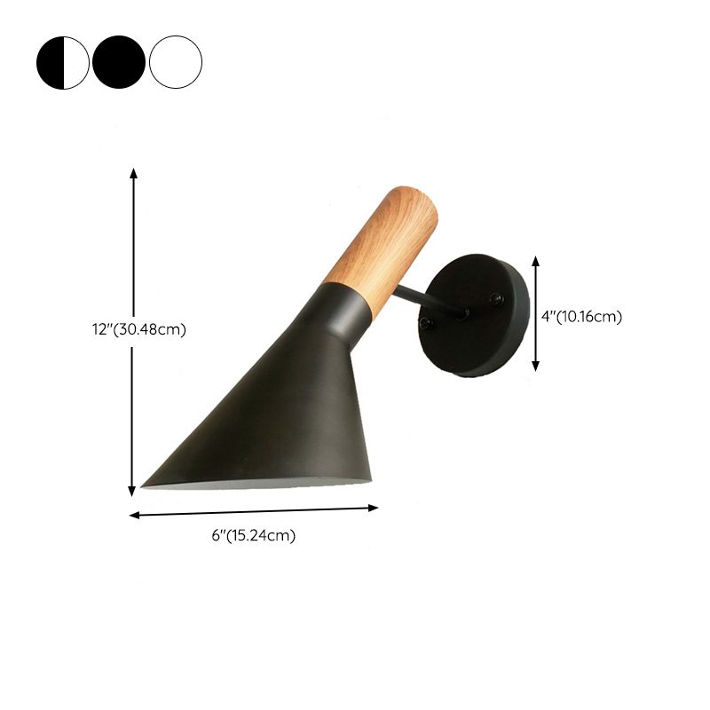 Single Modern White/Black Wall Mounted Sconce Unique Shaded Wall Light for Foyer