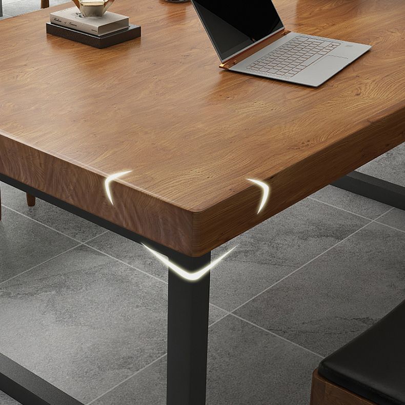Pine Wood Top Dining Table Industrial Dining Table with Sled Base