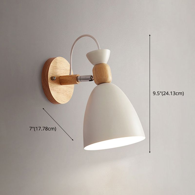 Moderni macaron nordici in stile geometrico con sconde da parete geometrica 1 flione leggero in giallo e bianco