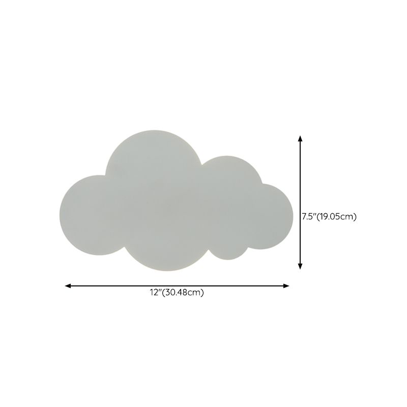 Modernist Wall Sconce Cloud Wall Light Fixture in White for Bedroom
