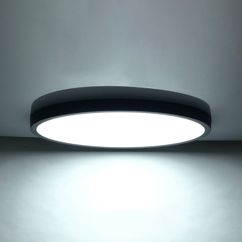 Metal Round Shade Flush Mount Llight Modern LED Style1 Head Flush Mount